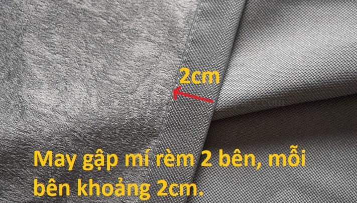 May gập mí 2 bên rèm cửa